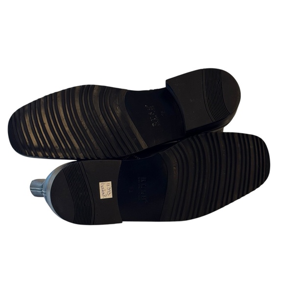 Gordon Rush Black Leather Zip Boots Men’s Size 11.5 Split Toe Beige Stripe Rare - Picture 12 of 12